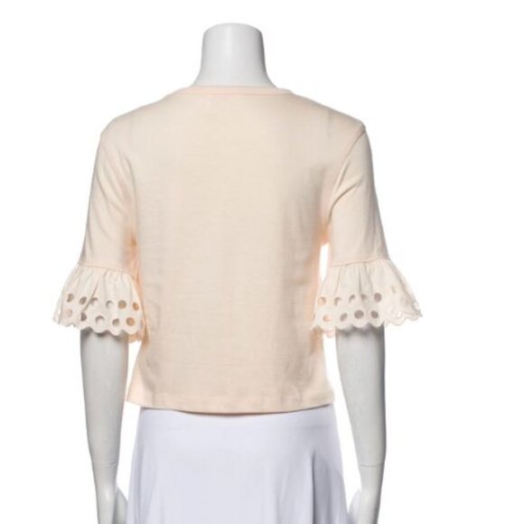See By Chloe Crop Tee W/ Eyelet Detail - Picture 3 of 4
